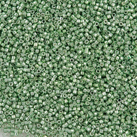 25g Miyuki Delica Seed Bead 11/0 Galvanized Light Green DB413