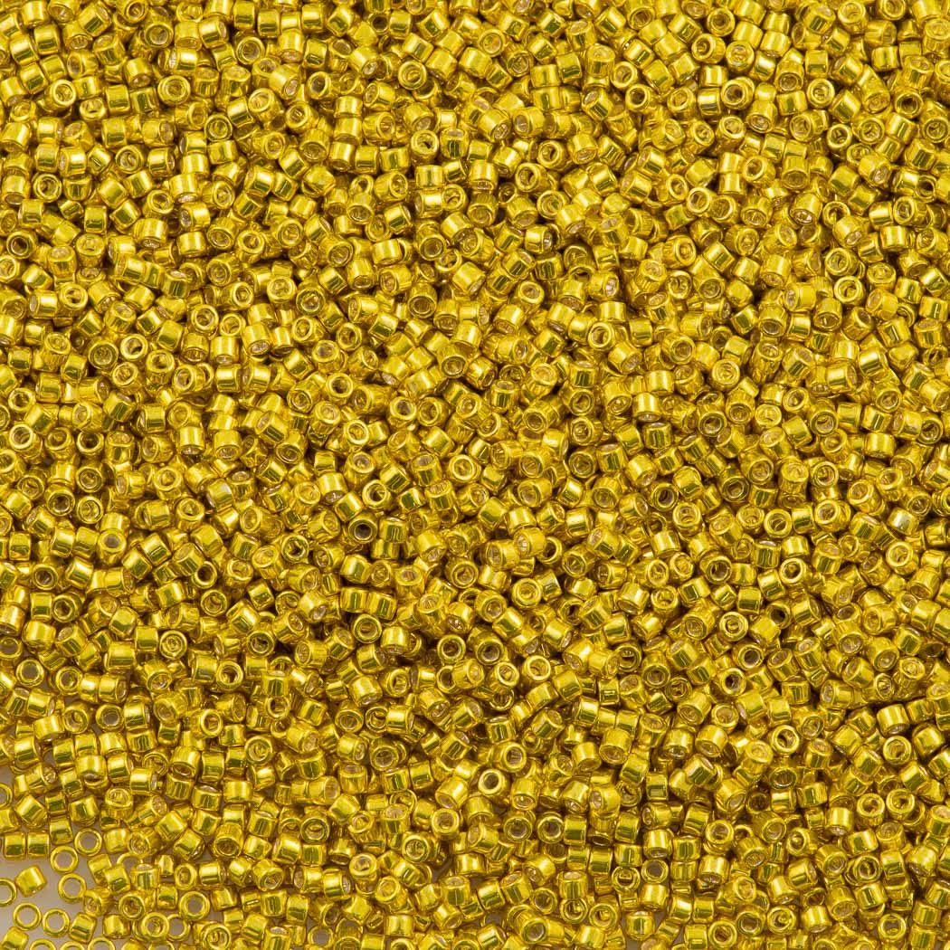 25g Miyuki Delica seed bead 11/0 Galvanized Dark Yellow DB424