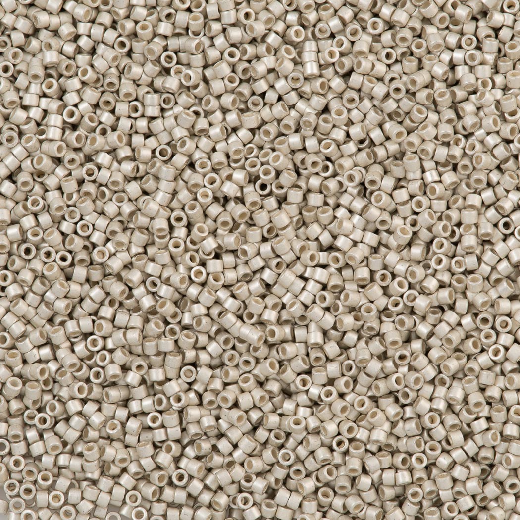 25g Miyuki Delica Seed Bead 11/0 Semi-Matte Galvanized Silver DB1151