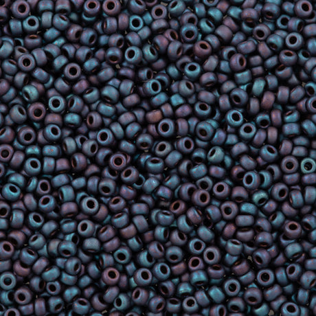 Miyuki Round Seed Bead 11/0 Matte Metallic Blue (2017)