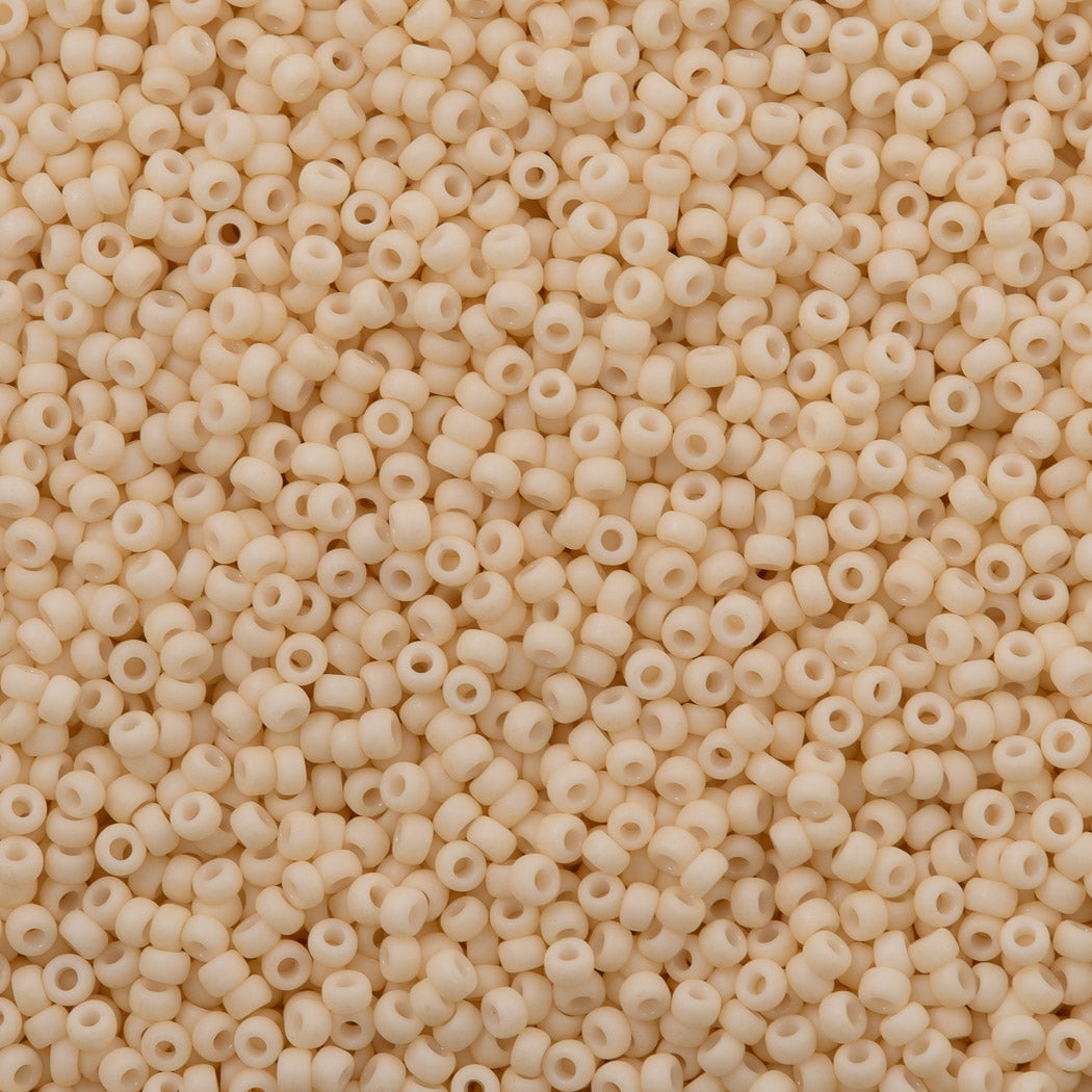 50g Miyuki Round Seed Bead 11/0 Opaque Matte Dark Cream (2022)