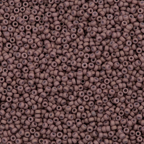 50g Miyuki Round Seed Bead 11/0 Opaque Matte Pale Cocoa (2027)