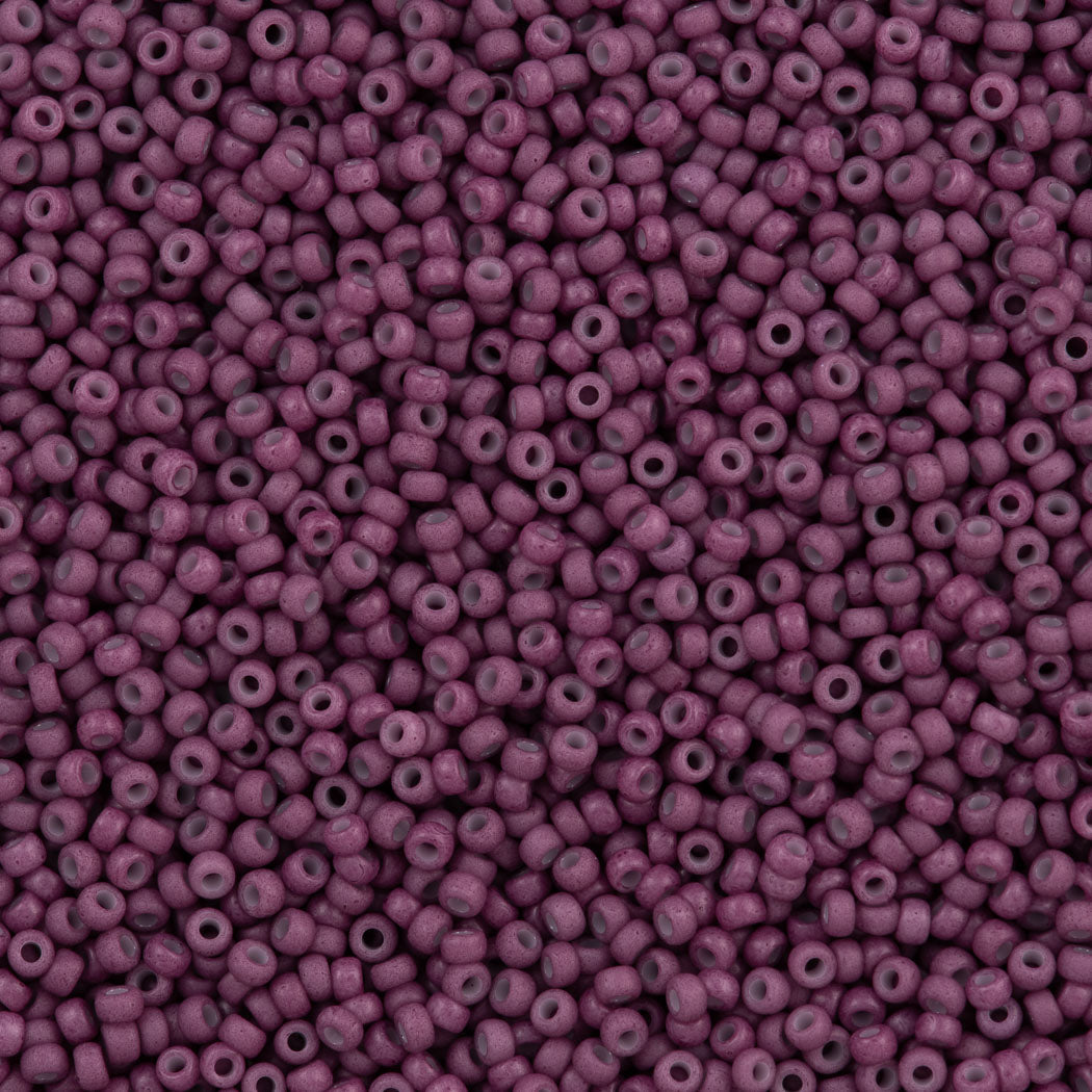 50g Miyuki Round Seed Bead 11/0 Opaque Matte Dyed Wine (2047)