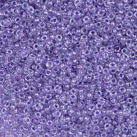 11/0 Clear,Mixed Purple Lined Seed Beads-0630-76