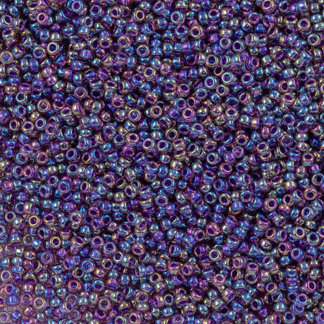 50g Miyuki Round Seed Bead 11/0 Fuchsia Lined Amethyst AB (356)