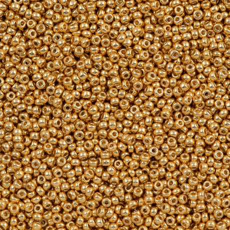 50g Miyuki Round Seed Bead 11/0 Duracoat Galvanized Gold (4202)