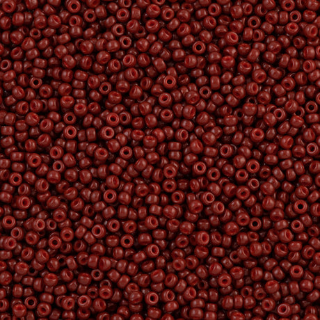 50g Miyuki Round Seed Bead 11/0 Duracoat Dyed Opaque Maroon (4470)