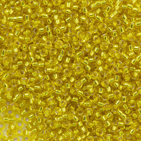 Miyuki Round Seed Bead 11/0 Silver Lined Yellow (6)