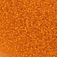 50g Miyuki Round Seed Bead 11/0 Matte Silver Lined Orange (8F)