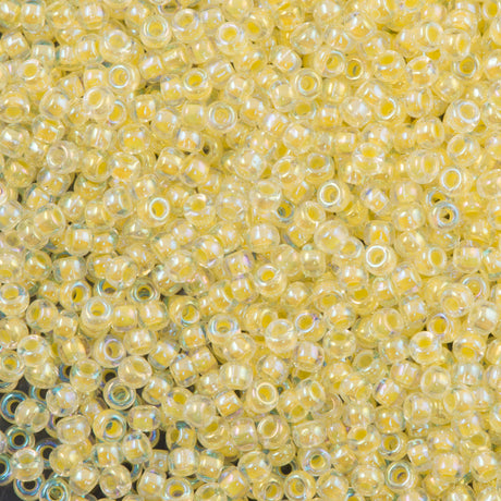 Miyuki Round Seed Bead 11/0 Inside Color Lined Light Yellow AB (273)