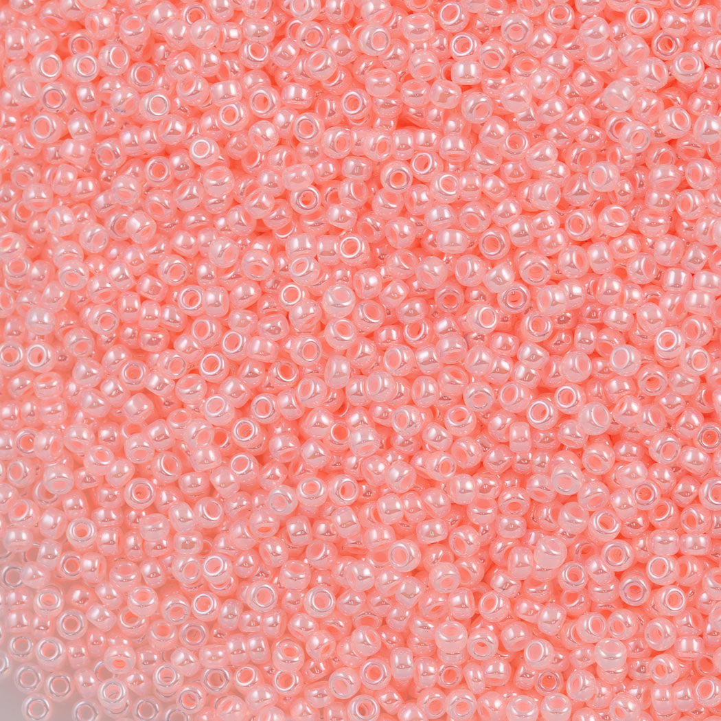 50g Miyuki Round Seed Bead 11/0 Pale Pink Ceylon (517)