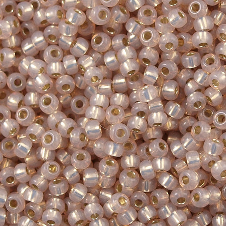 Miyuki Round Seed Bead 11/0 Dyed Light Pale Rose Silver Lined (579)