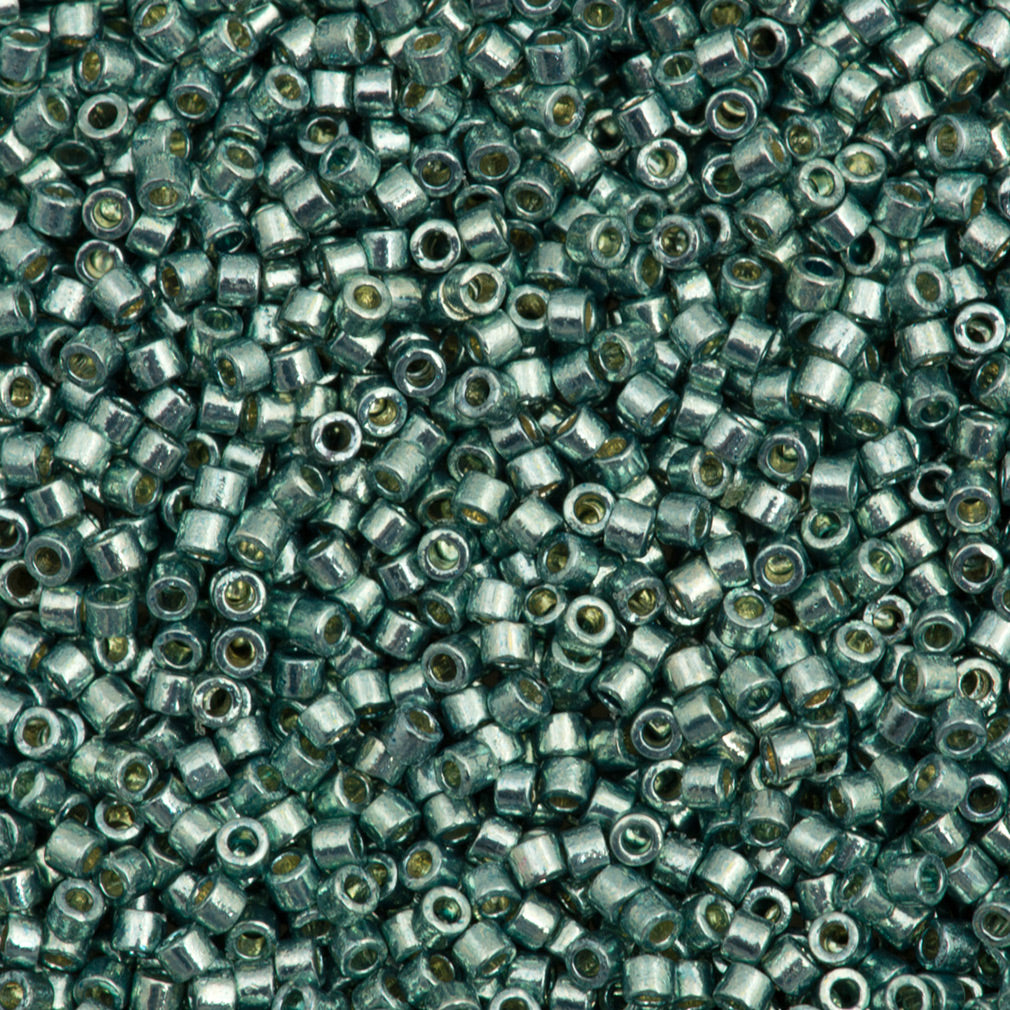 Miyuki Delica Seed Bead 11/0 Duracoat Galvanized Dark Seafoam 2-inch Tube DB1846