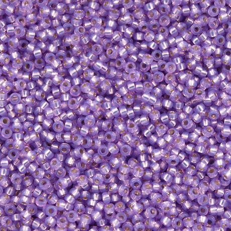 Miyuki Round Seed Bead 11/0 Ceylon Silver Lined Dyed Violet (574)