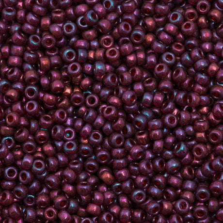 Miyuki Round Seed Bead 11/0 Purple Cranberry Gold Luster (313)