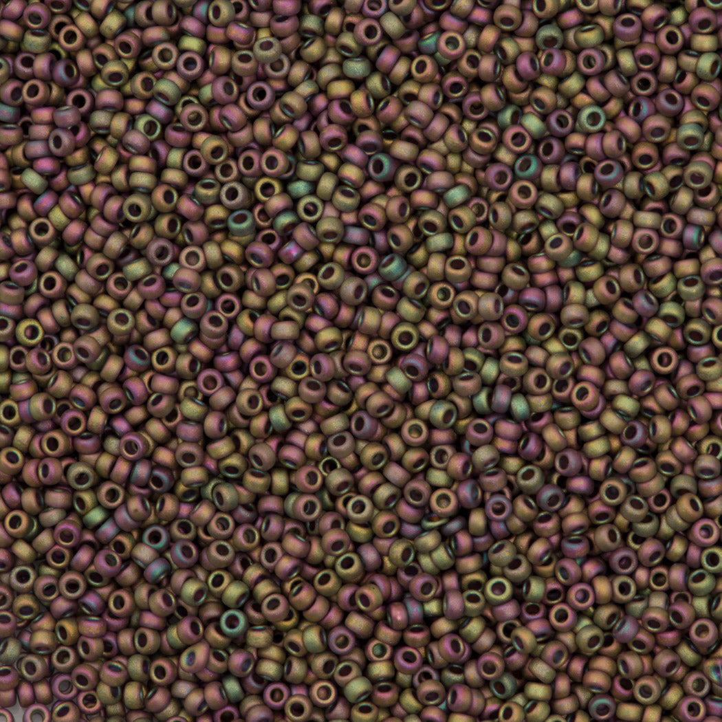 50g Miyuki Round Seed Bead 11/0 Opaque Matte Olive Rose (2035)