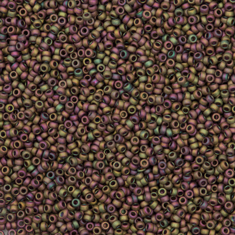 50g Miyuki Round Seed Bead 11/0 Opaque Matte Olive Rose (2035)