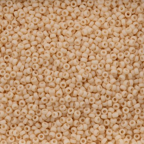 Miyuki Round Seed Bead 15/0 Opaque Matte Dark Cream (2022)