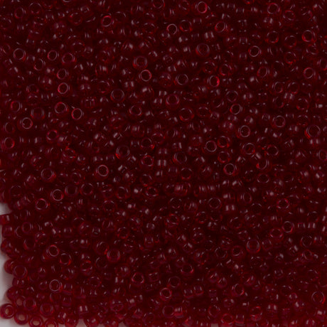 Miyuki Round Seed Bead 15/0 Transparent Dark Ruby (141D)