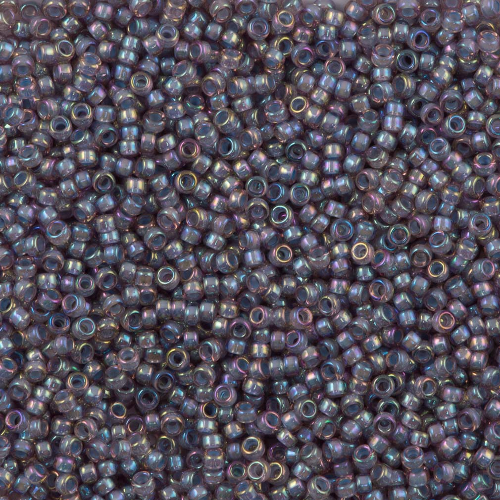 Miyuki Round Seed Bead 15/0 Aqua Lined Amethyst AB (360)