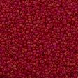 Miyuki Round Seed Bead 15/0 Matte Opaque Red Luster (2076)