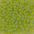 Tiny Miyuki Drop Seed Bead Transparent Matte Lime AB (143FR)