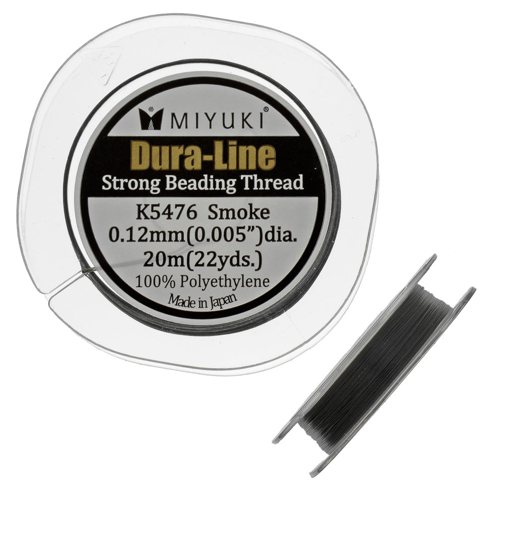 Miyuki DURA-LINE Smoke Grey .12mm beading thread 20 Meter