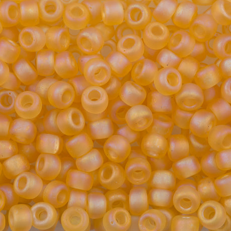 Miyuki Round Seed Beads 5/0 Matte Transparent Topaz AB (133FR)