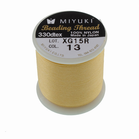 Miyuki Beading Thread Yellow 50 Meter Spool 330dtex