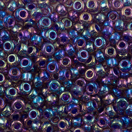 Miyuki Round Seed Bead 6/0 Fuchsia Lined Amethyst AB (356)