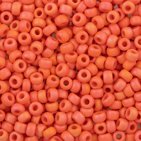 Miyuki Round Seed Bead 6/0 Opaque Matte Orange AB (406FR)