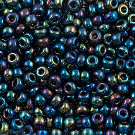 Miyuki Round Seed Bead 6/0 Metallic Purple Green Iris (455)