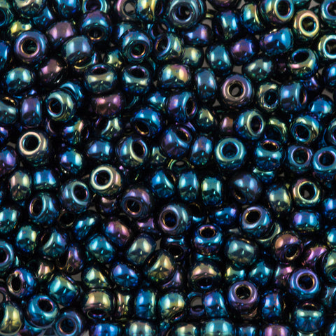 Miyuki Round Seed Beads 6/0 Metallic Purple Green Iris #455 | Aura ...