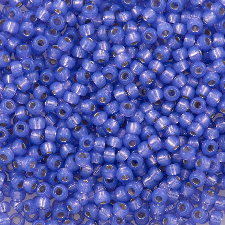 Miyuki Round Seed Bead 8/0 Silver Lined Dyed Violet Alabaster (649)