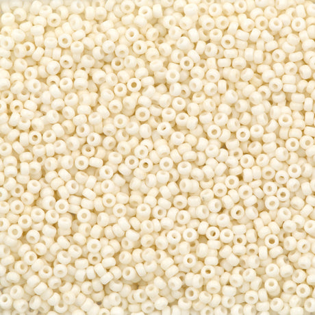 Miyuki Round Seed Beads 8/0 Opaque Matte Cream (2021)