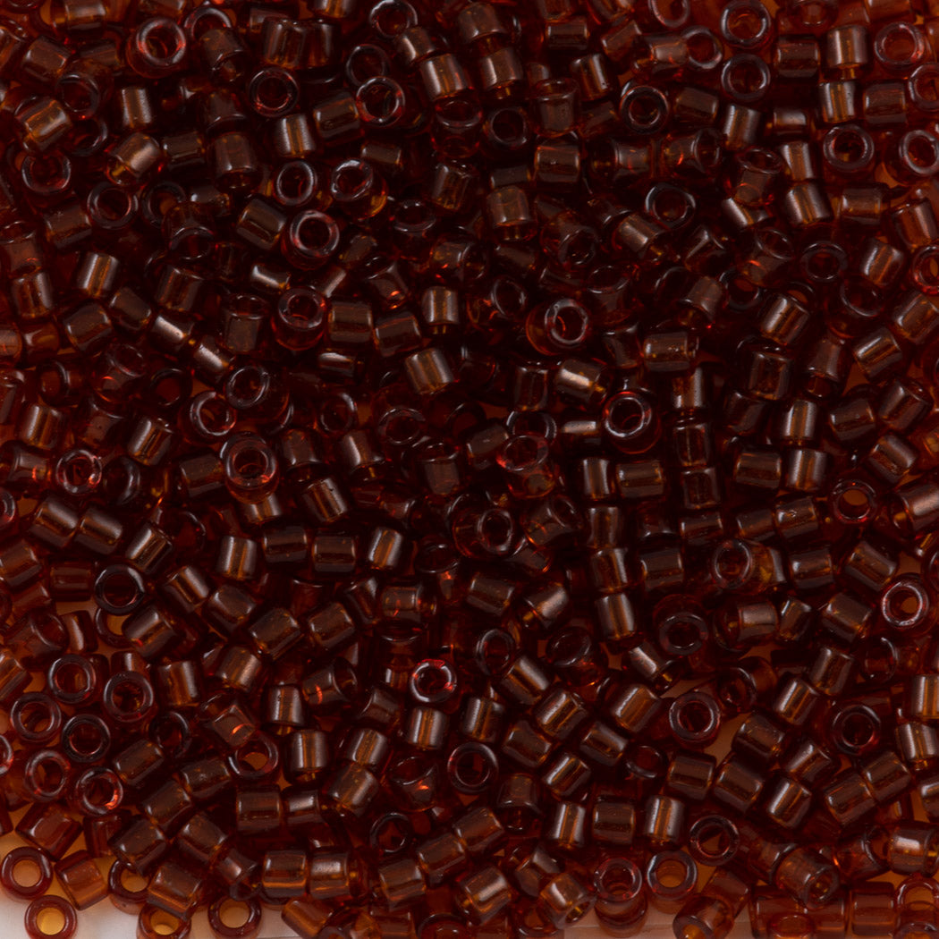 Miyuki Delica Seed Bead 10/0 Transparent Dark Amber DBM709