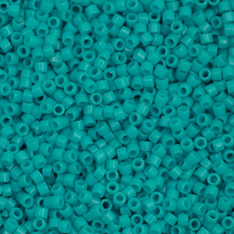 Miyuki Delica Seed Bead 11/0 Duracoat Dyed Opaque Underwater Blue 2-inch Tube DB2130