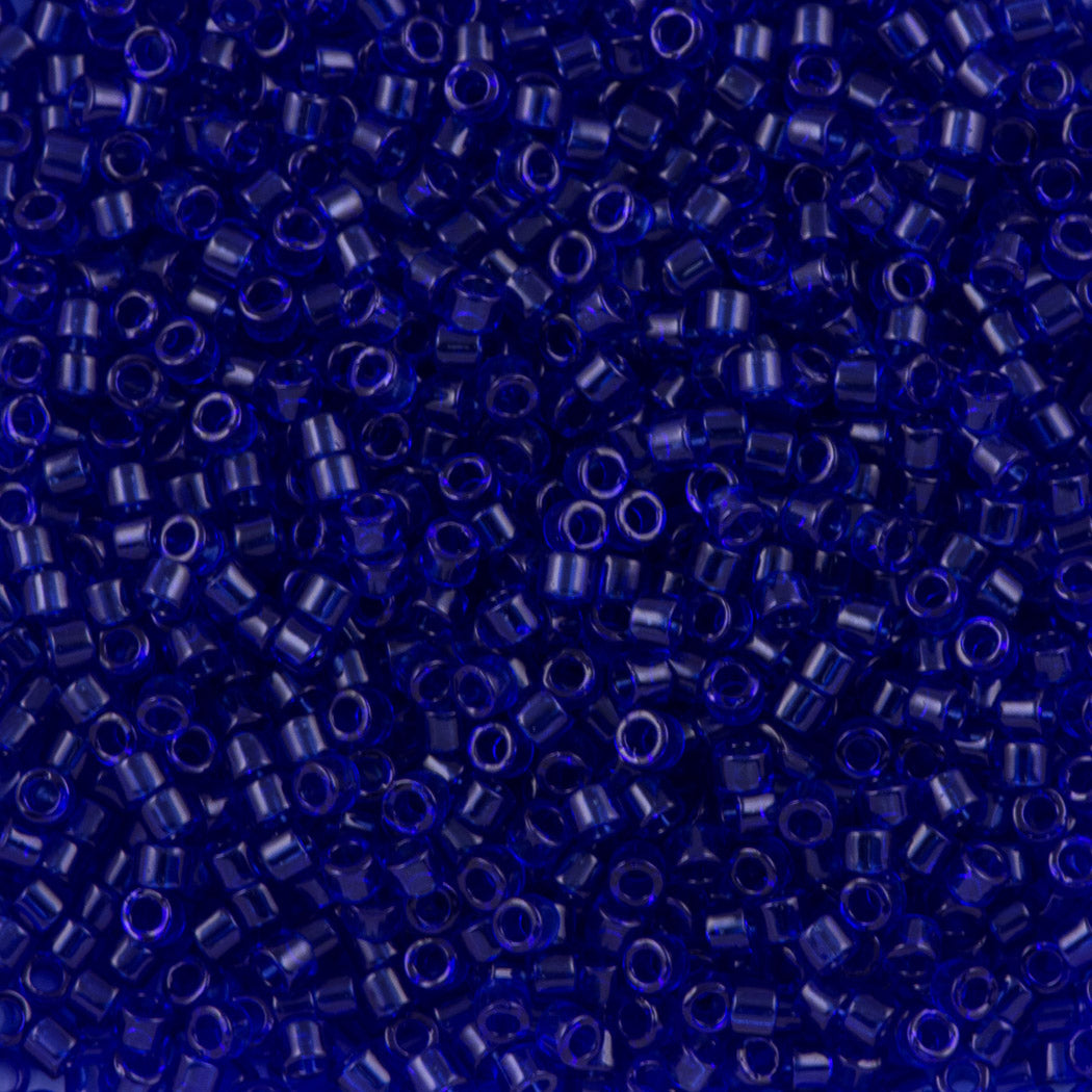 Miyuki Delica Seed Bead 11/0 Transparent Cobalt 2-inch Tube DB707