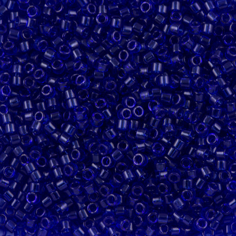 25g Miyuki Delica Seed Bead 11/0 Transparent Cobalt DB707