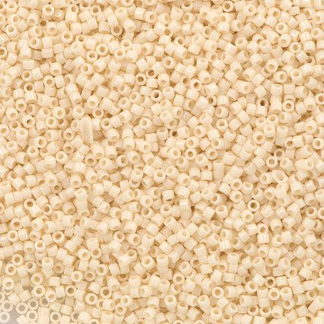 25g Miyuki Delica Seed Bead 11/0 Opaque Rich Cream DB732