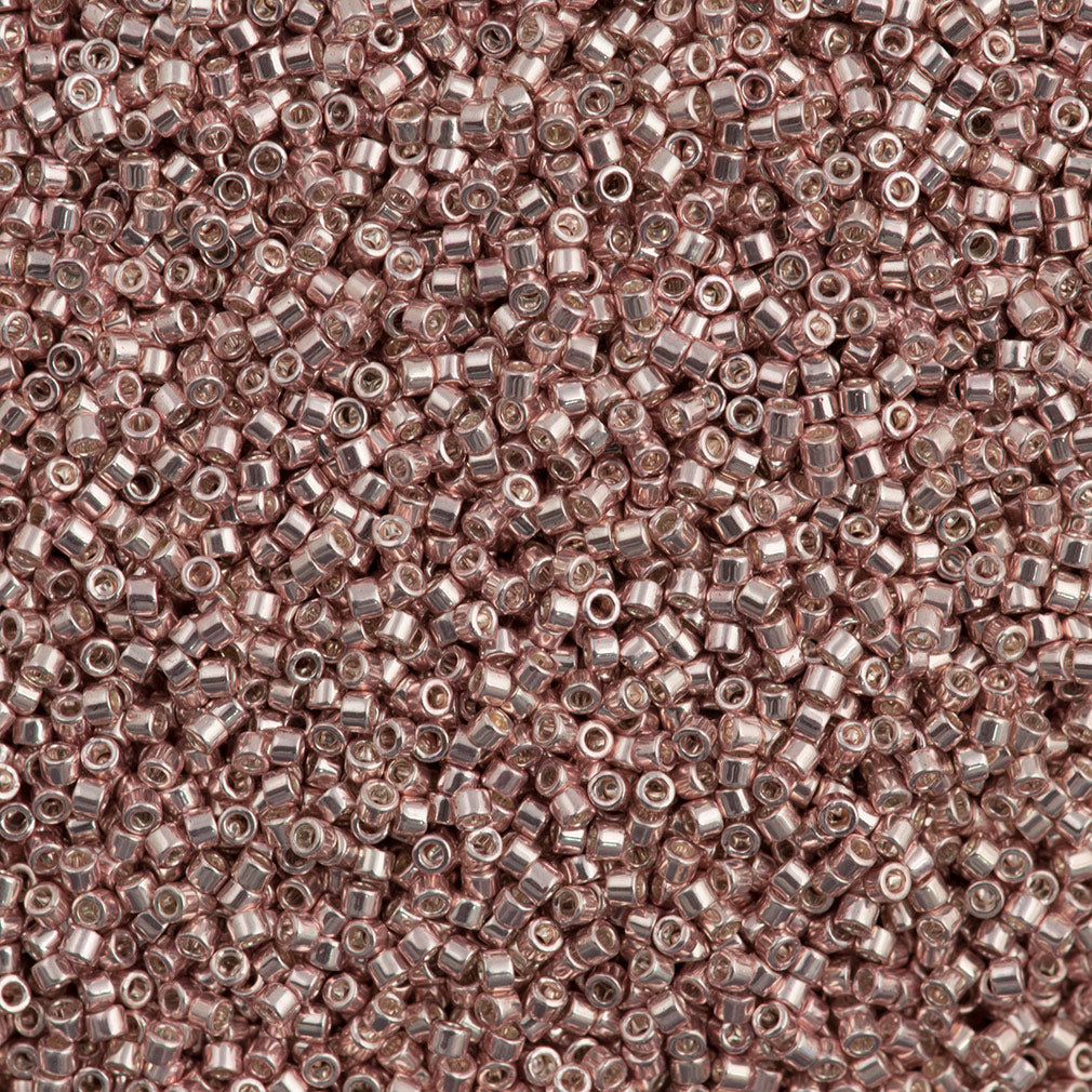 25g Miyuki Delica Seed Bead 11/0 Galvanized Blush DB418