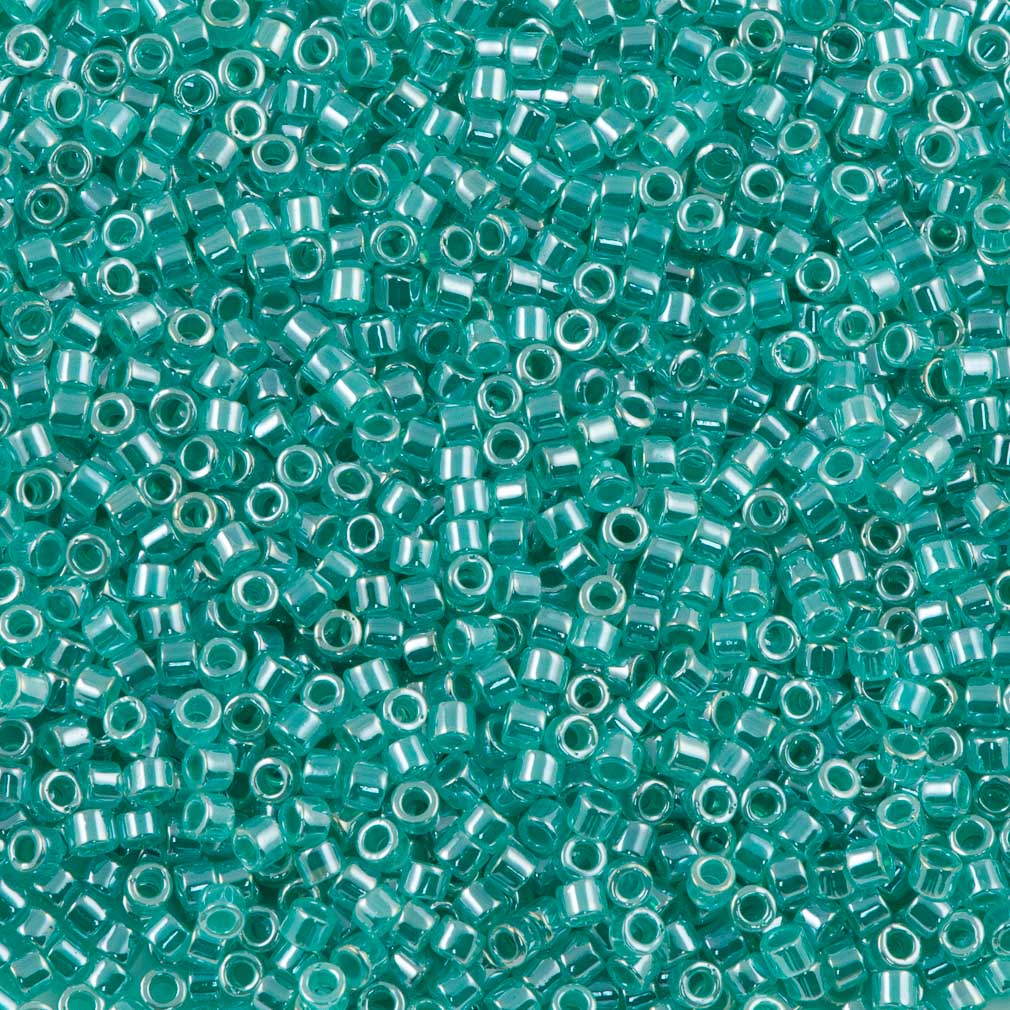 Miyuki Delica Seed Bead 11/0 Crystal Green Aqua 2-inch Tube DB238