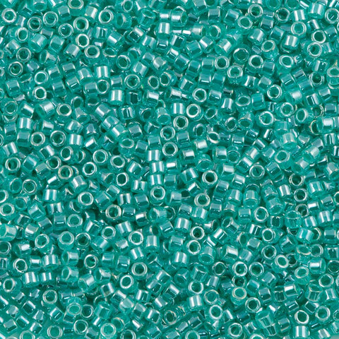 Delica Beads (Miyuki), size 11/0 (same as 12/0), SKU 195006.DB11-0385, sea  glass green transparent matte, (10gram tube, apprx 1900 beads) - Land of  Odds-Be Dazzled Beads