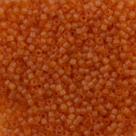 Miyuki Delica Seed Bead 11/0 Matte Transparent Dyed Light Marmalade 2-inch Tube DB781