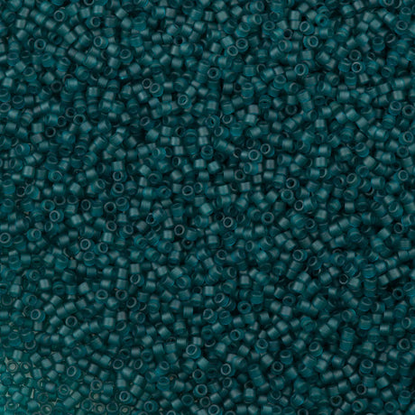 25g Miyuki Delica Seed Bead 11/0 Matte Transparent Dyed Dark Teal DB788