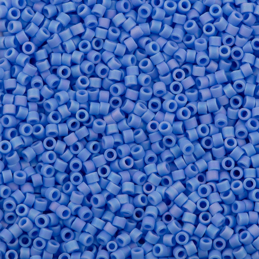 25g Miyuki Delica Seed Bead 11/0 Opaque Matte Periwinkle AB DB881