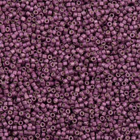 25g Miyuki Delica seed bead 11/0 Galvanized Matte Magenta DB1173