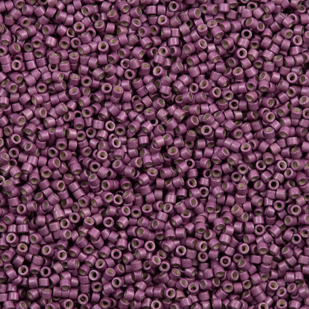 Miyuki Delica Seed Bead 11/0 Galvanized Matte Magenta 2-inch Tube DB1173