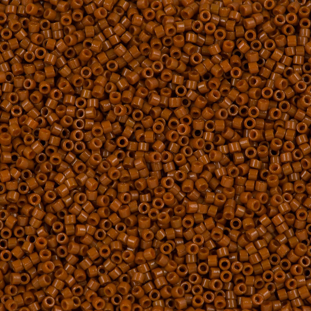 Miyuki Delica Seed Bead 11/0 Duracoat Dyed Opaque Sienna 2-inch Tube DB2109