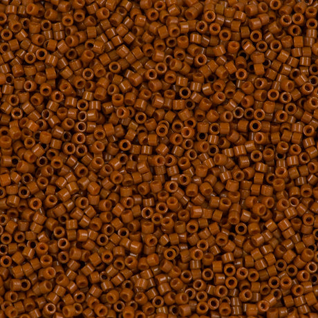 Miyuki Delica Seed Bead 11/0 Duracoat Dyed Opaque Sienna 2-inch Tube DB2109